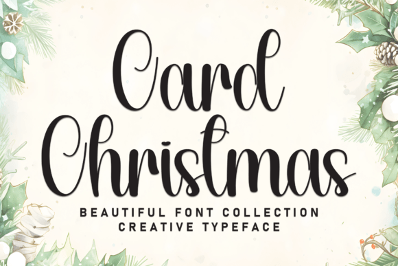 Card Christmas: A Script Font with Quiet Elegance