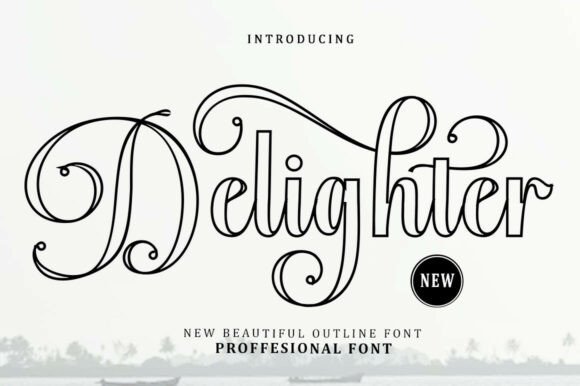 Delighter Outline: A Script Font for Web Design Excellence