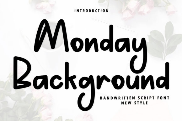 Monday Background: A Script Font for Modern Branding